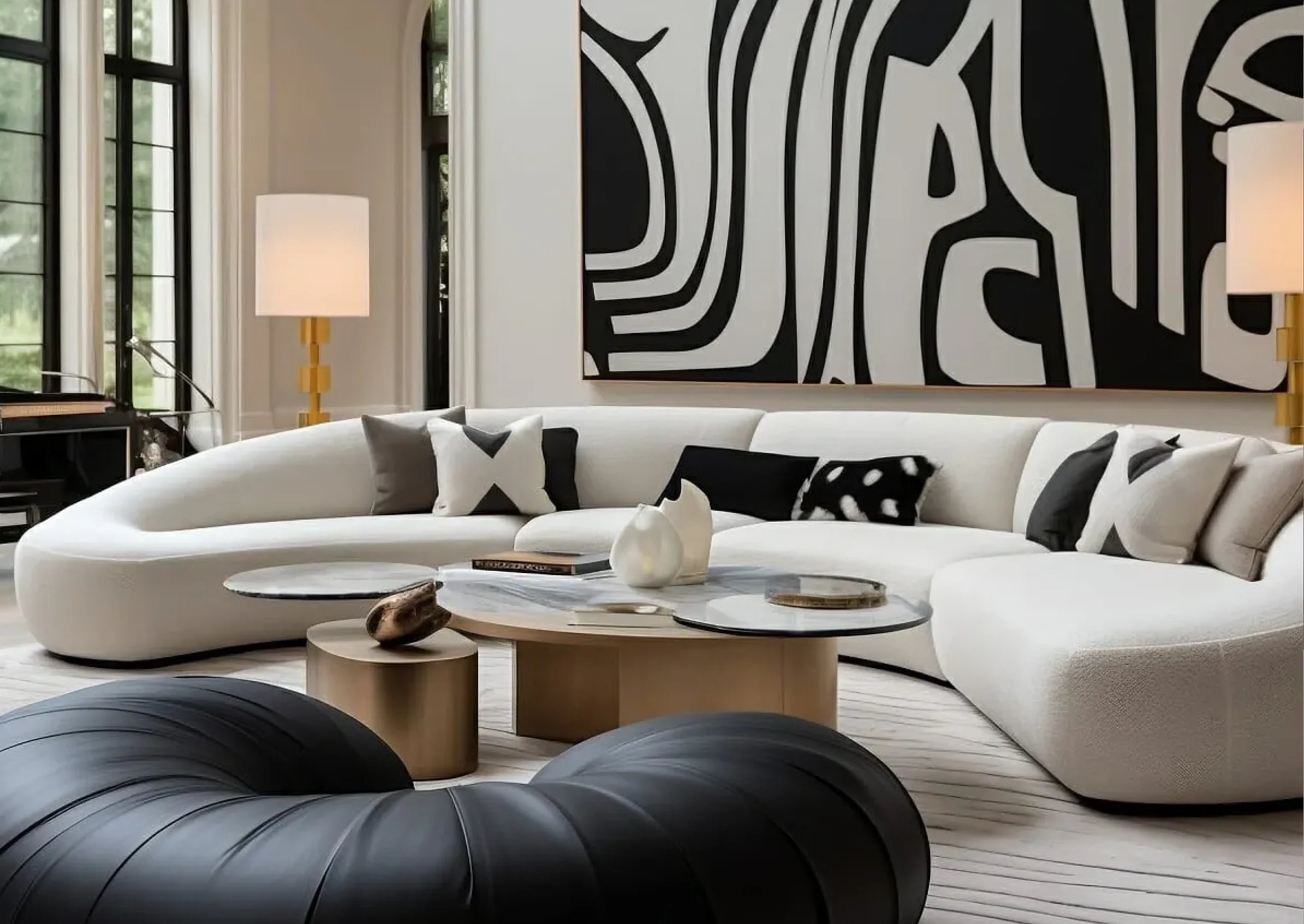 Curved vs. Rectilinear: Choosing Pedestal Tables & Sofas