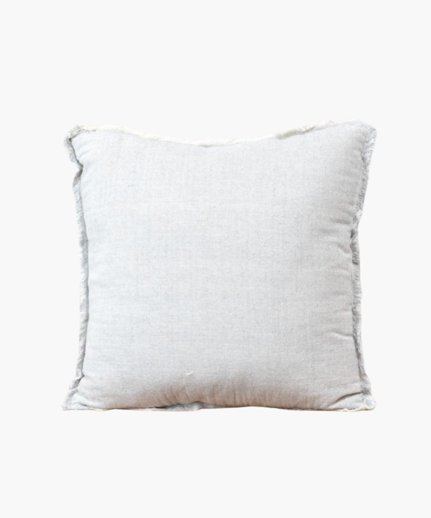 A soft, light-colored square throw pillow on a plain background.| SW Home