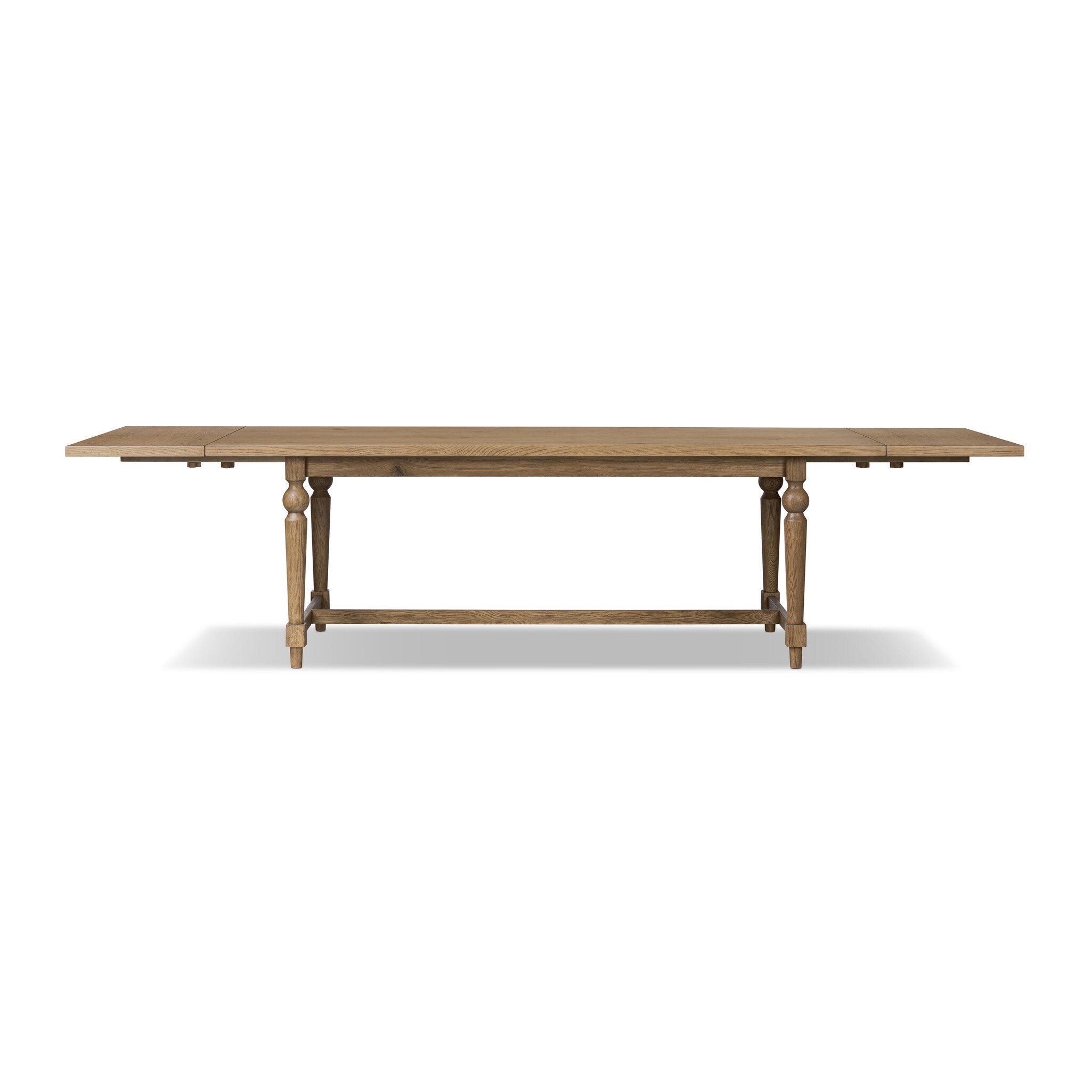 Rectangular wood dining table on a white background. | S.W. Home