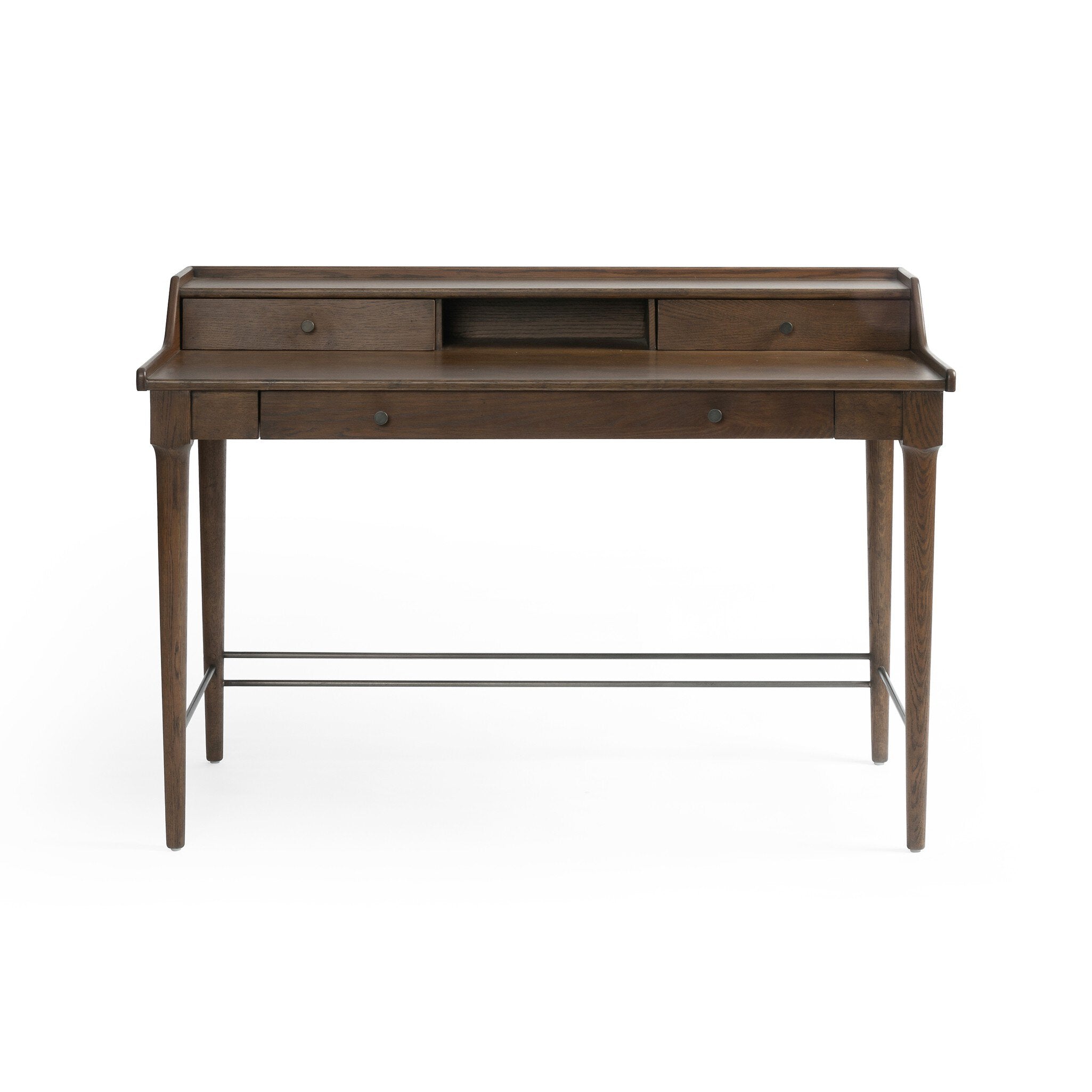 Wooden desk with drawers on a white background. | S.W. Home