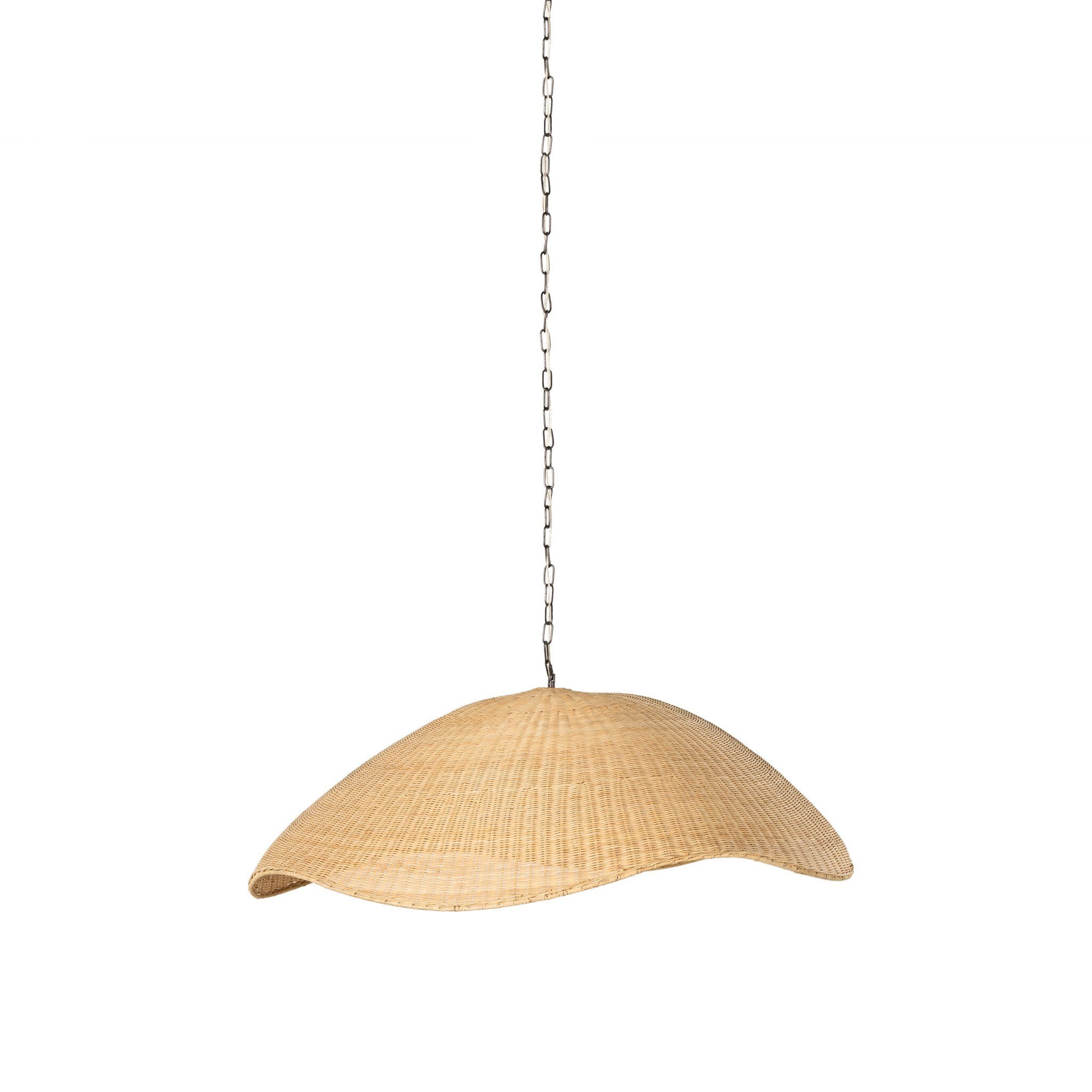 Woven pendant light on a white background. | S.W. Home
