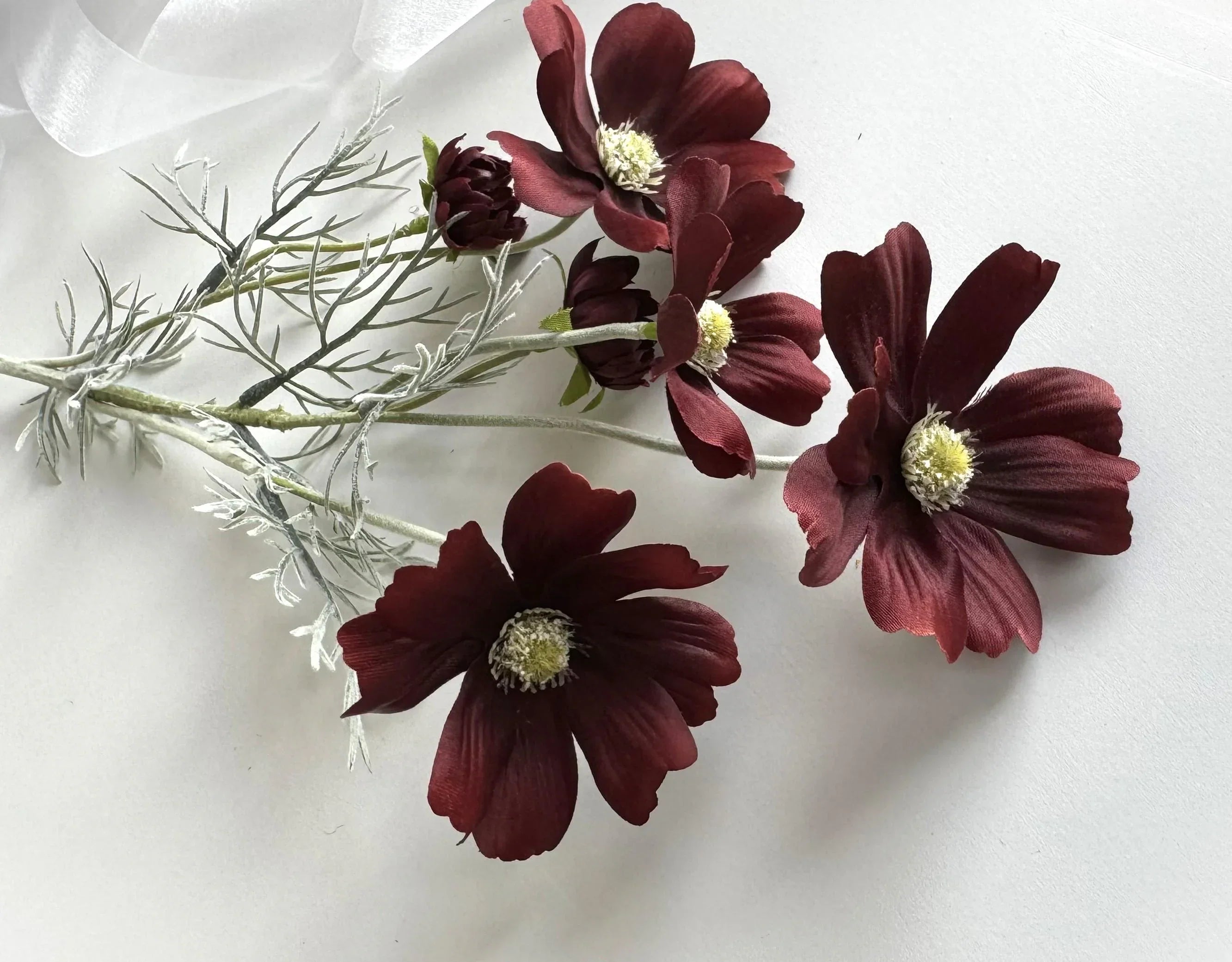 Cosmos Burgundy & Aster Mum: Faux Florals that Look Fresh