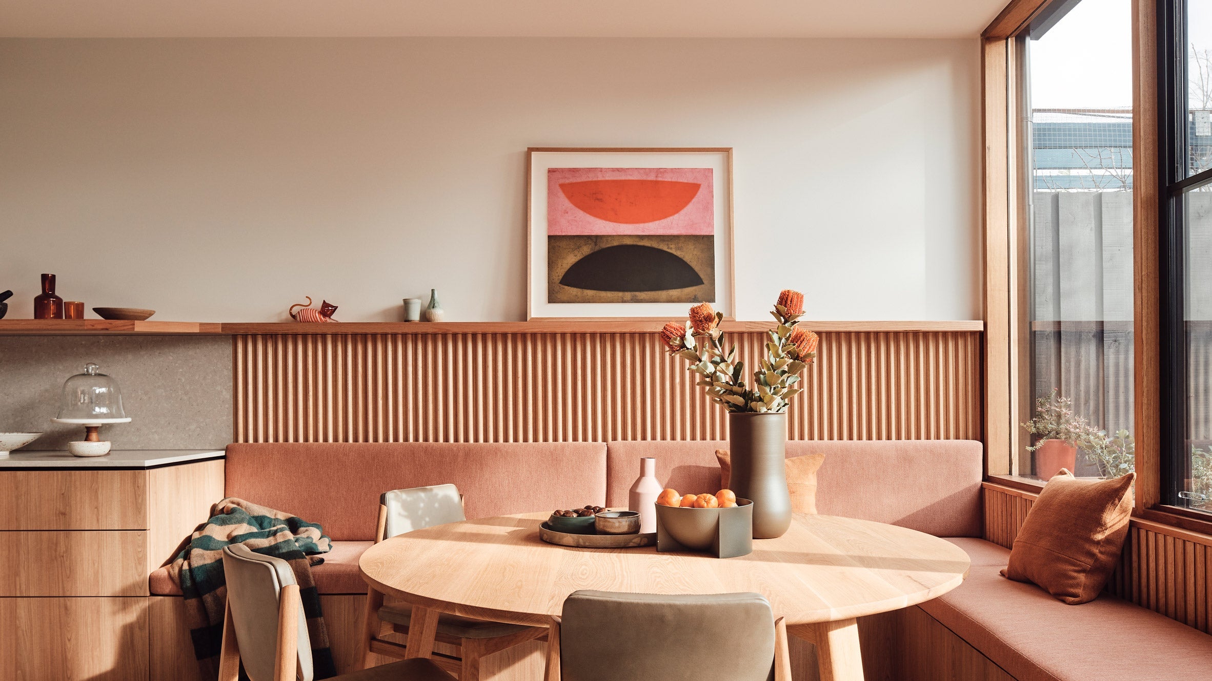 Multifunction Seating: Benches in Dining, Entry & Bedrooms