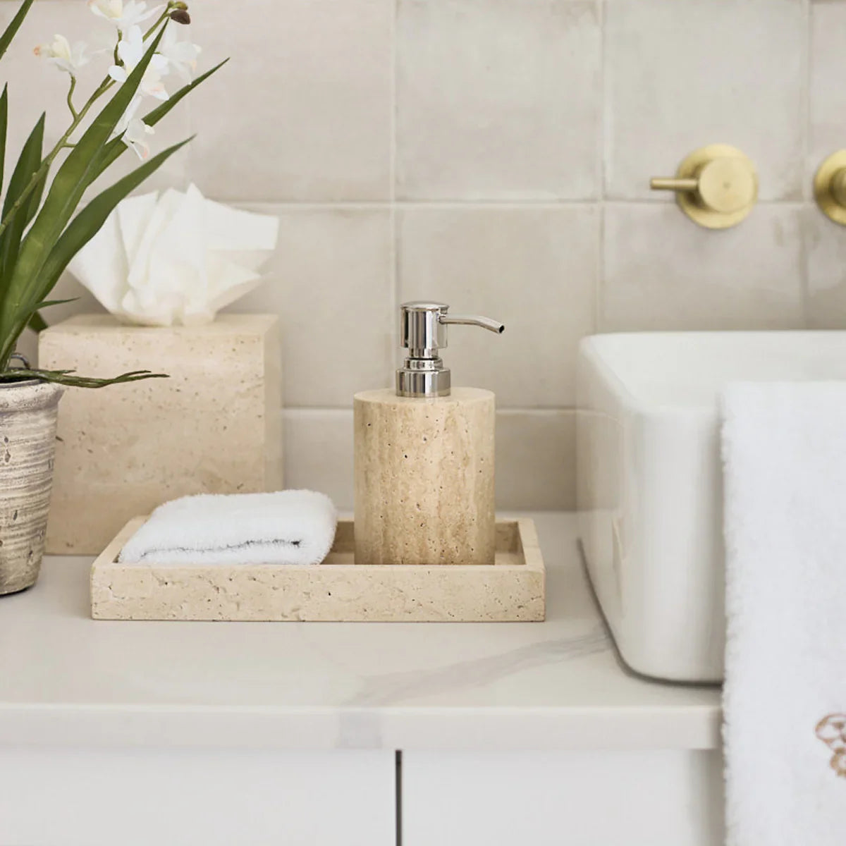 Travertine in the Home: Trays, Bookends, and Soap Dishes
