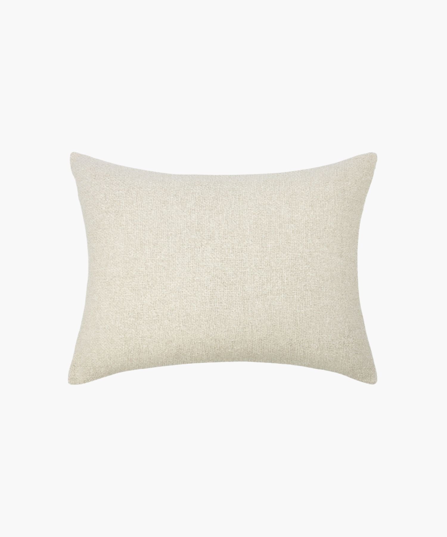 Rectangular ivory sham with boucle weave and clean knife-edge finish, styled against a white background. | S.W. Home
