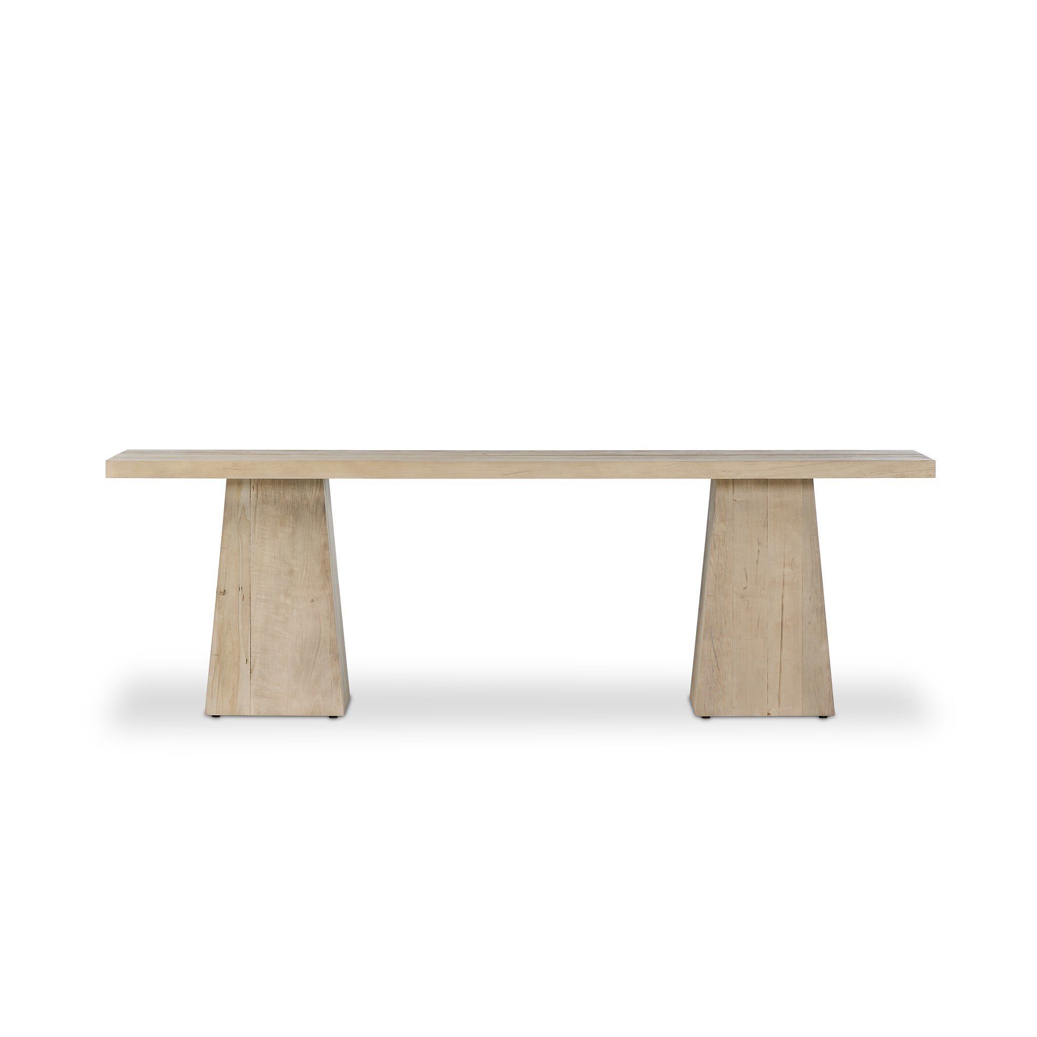 Wooden console table with a minimalist design on a white background. | S.W. Home
