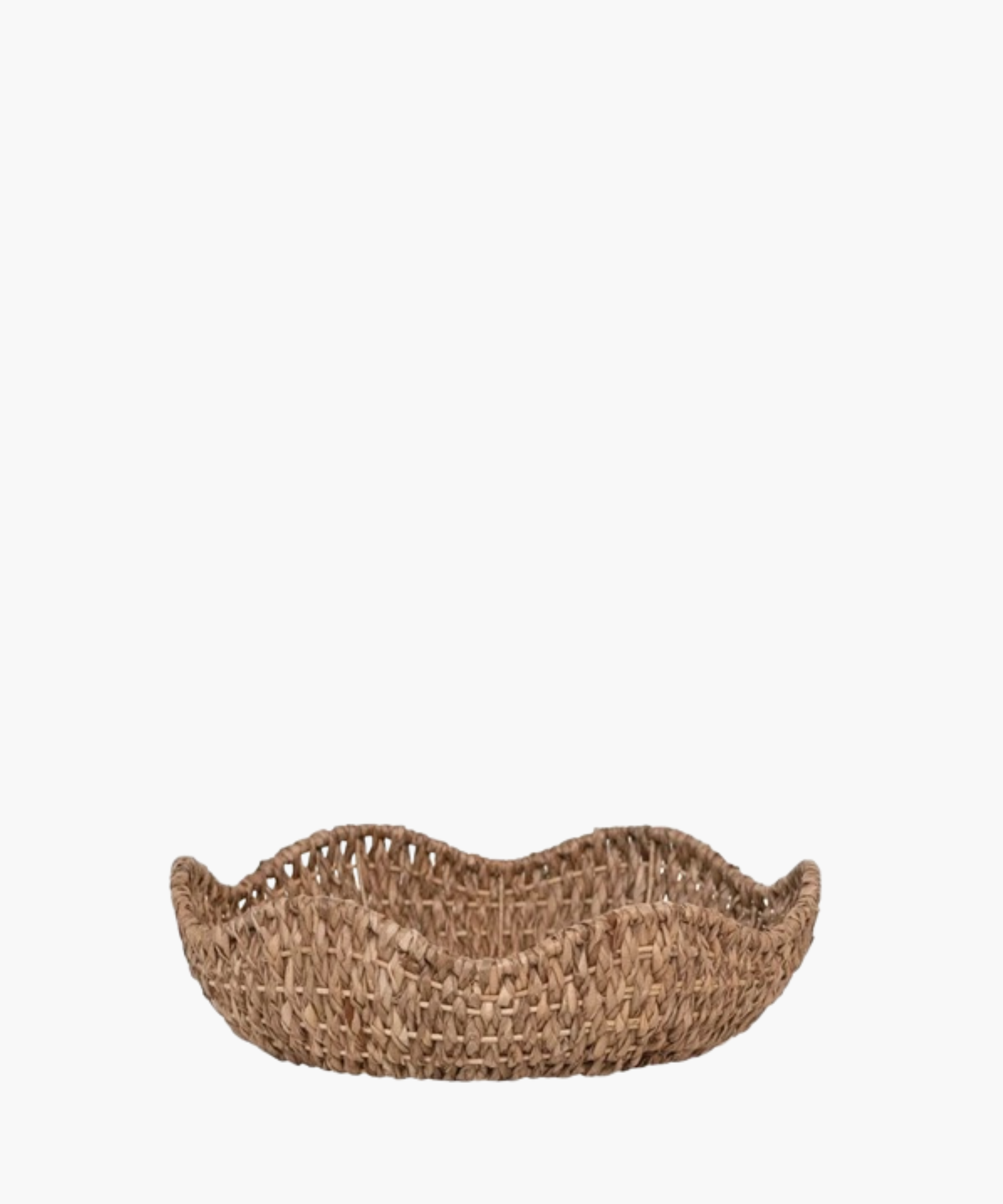 A Bankuan woven bowl or basket with a scalloped edge. The earthy tone conveys a rustic, organic feel. | SW Home