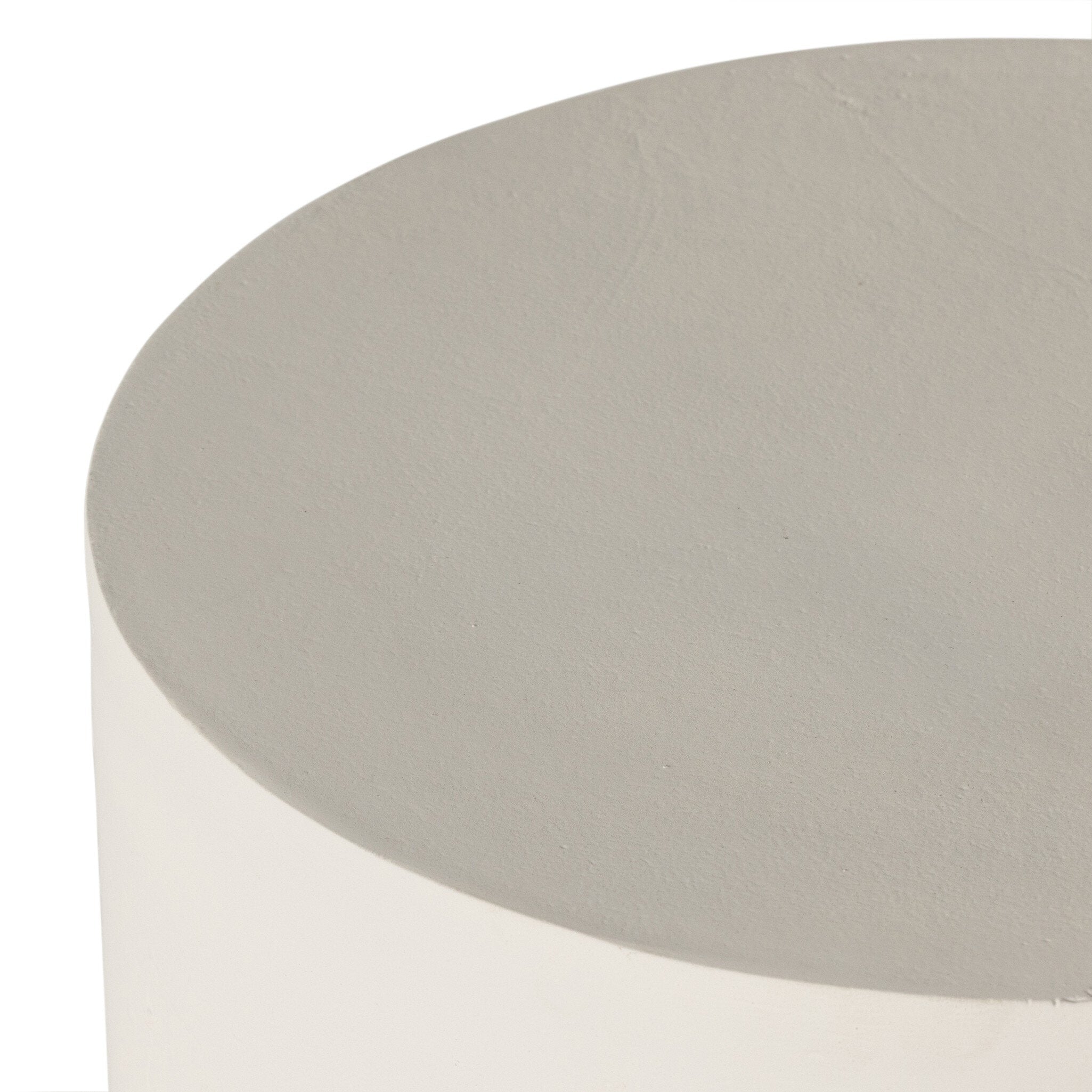 White outdoor drink table on a white background.
