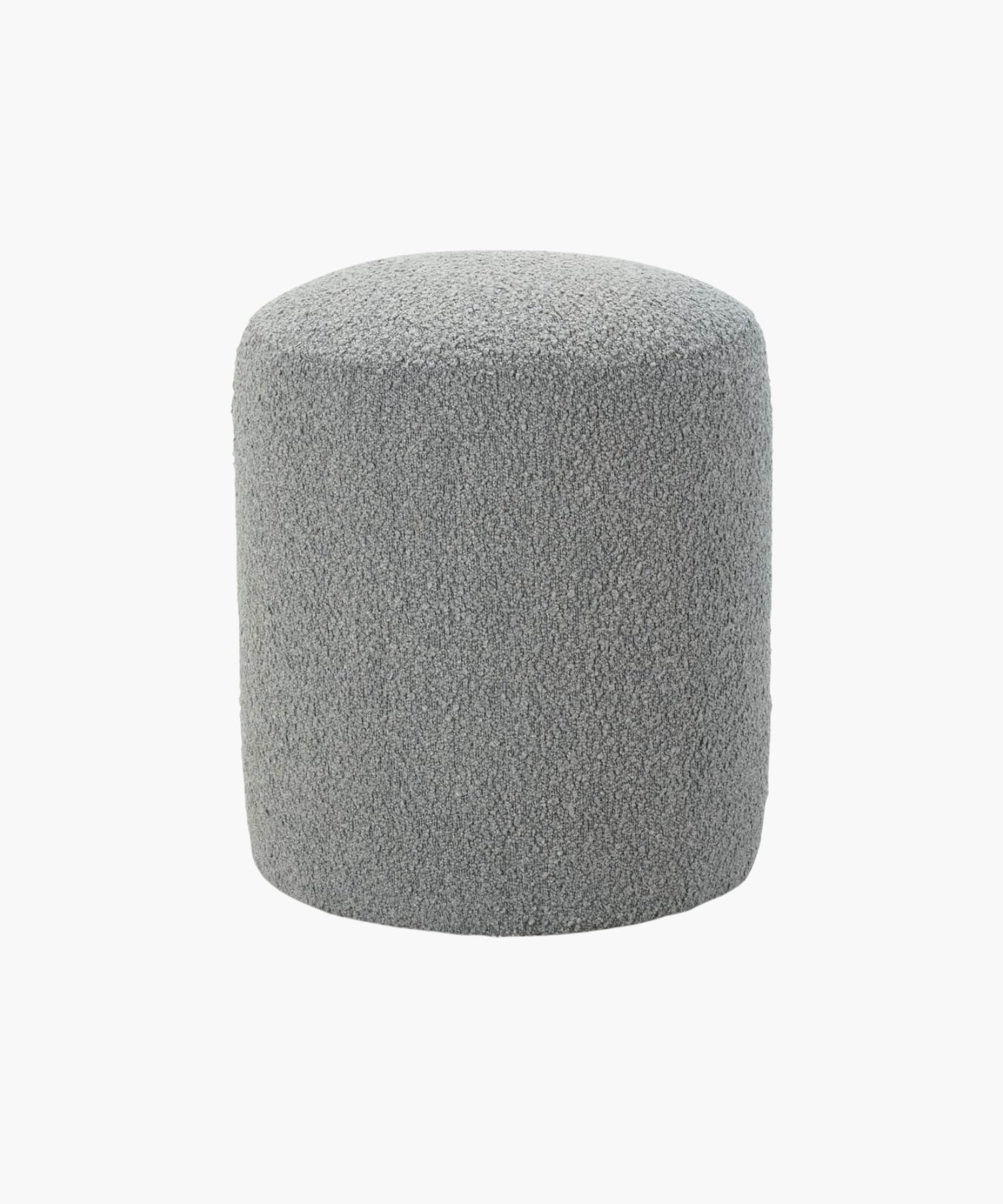 Gray textured ottoman on a white background. | SW Home