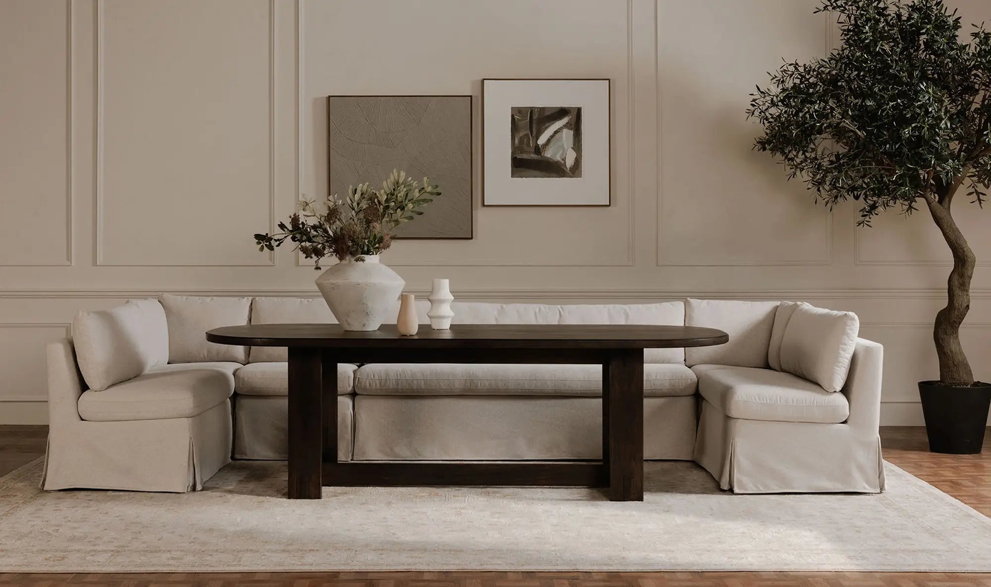 Fable Slipcover Dining Banquette
