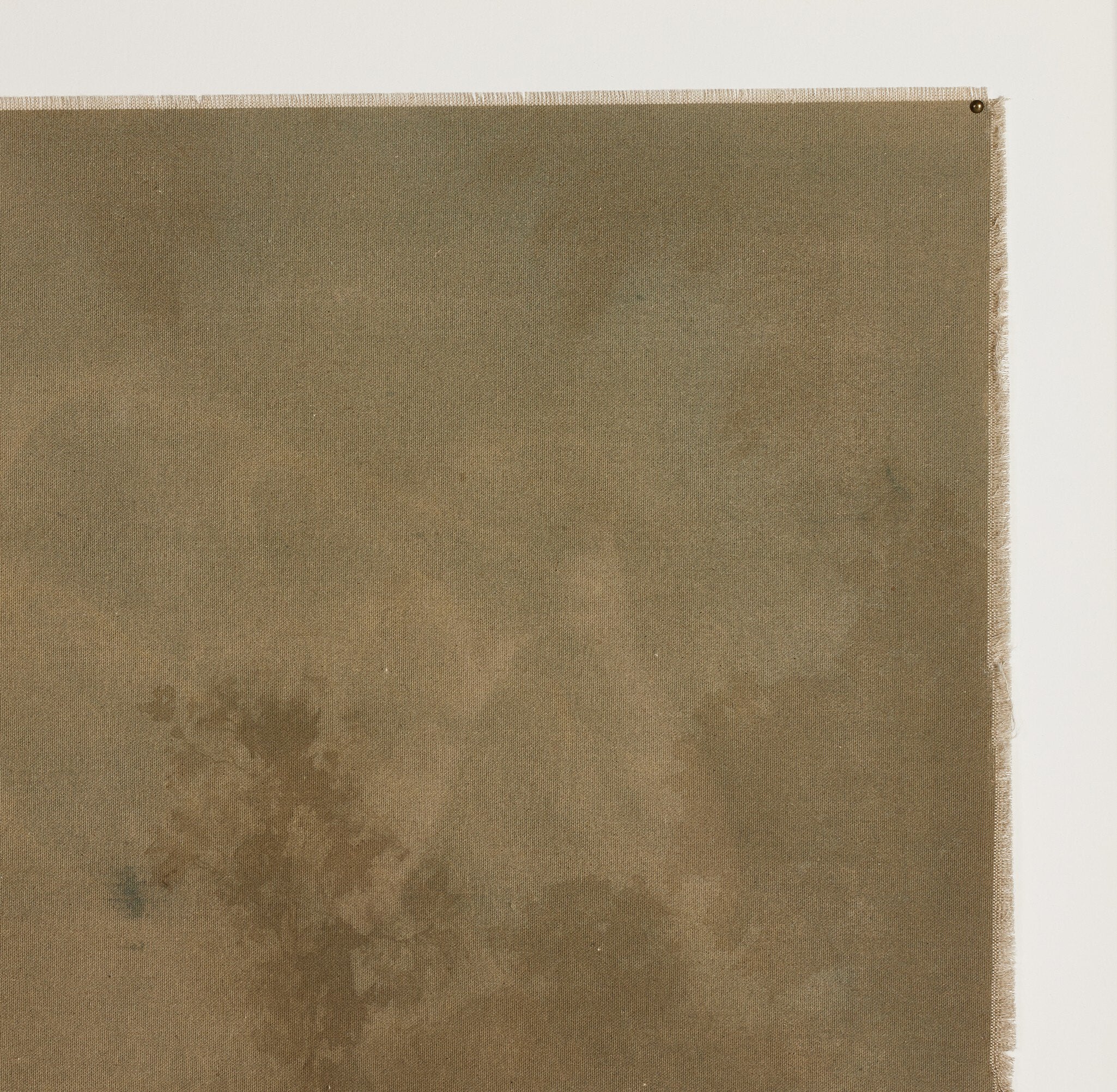 Close up of brown textured paper on a white background.