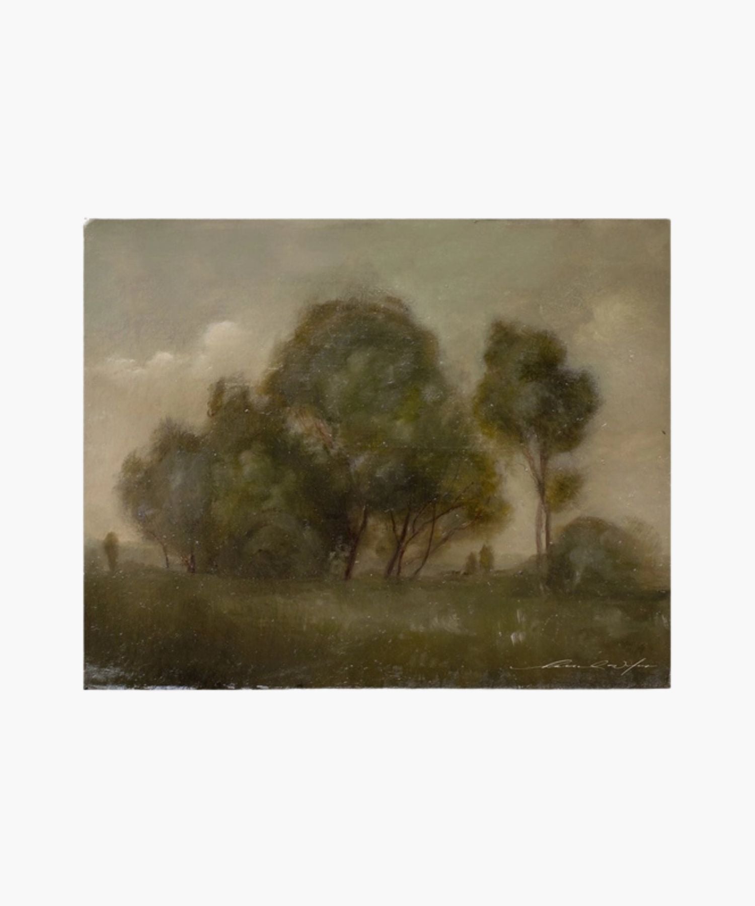 A giclee art reproduction of an original paintin with trees | S.W. Home
