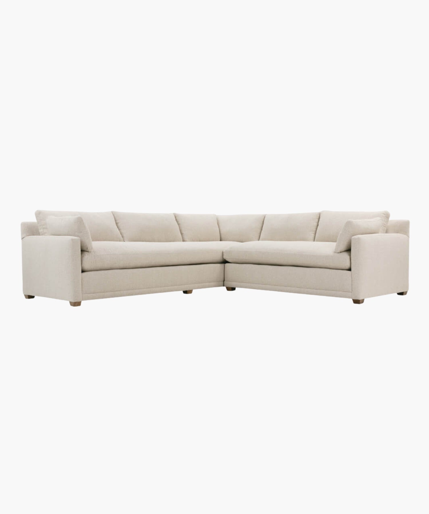 Beige sectional sofa on a white background | SW Home