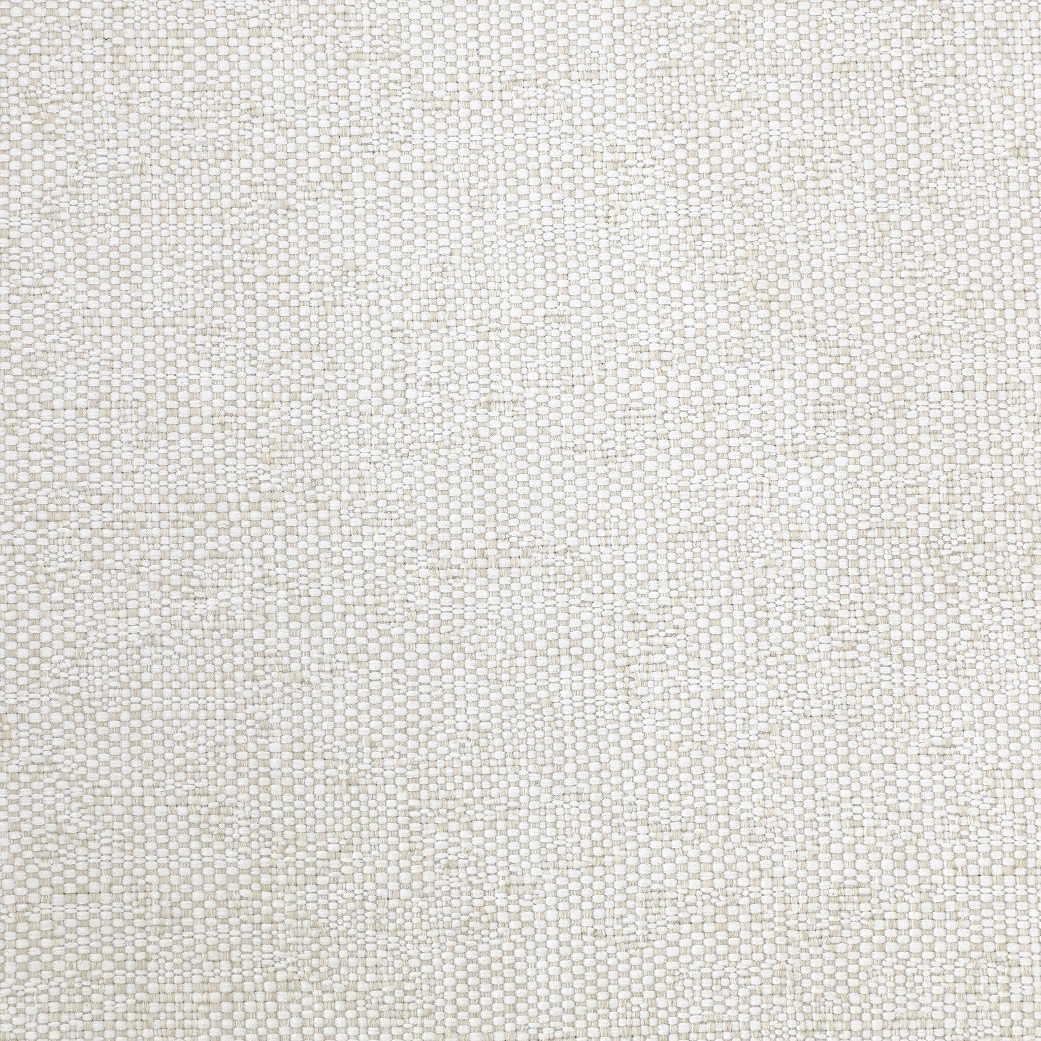 Close up of the beige linen cushions from the outdoor sofa showing its color and texture. 